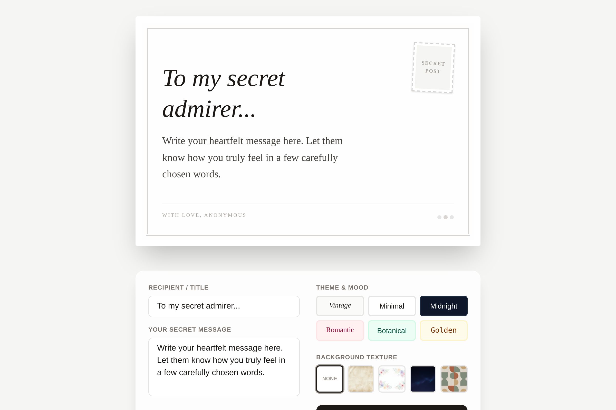 Secret Card