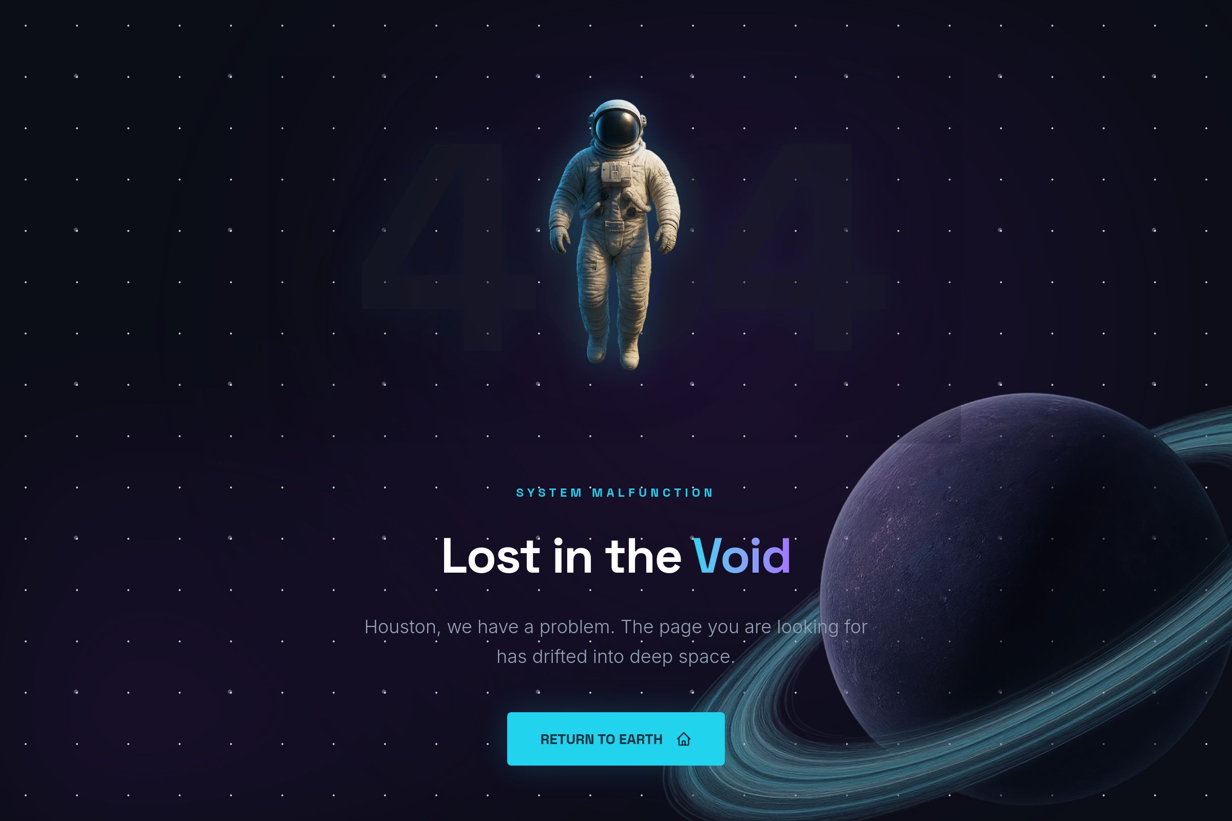 Cosmic 404 Page