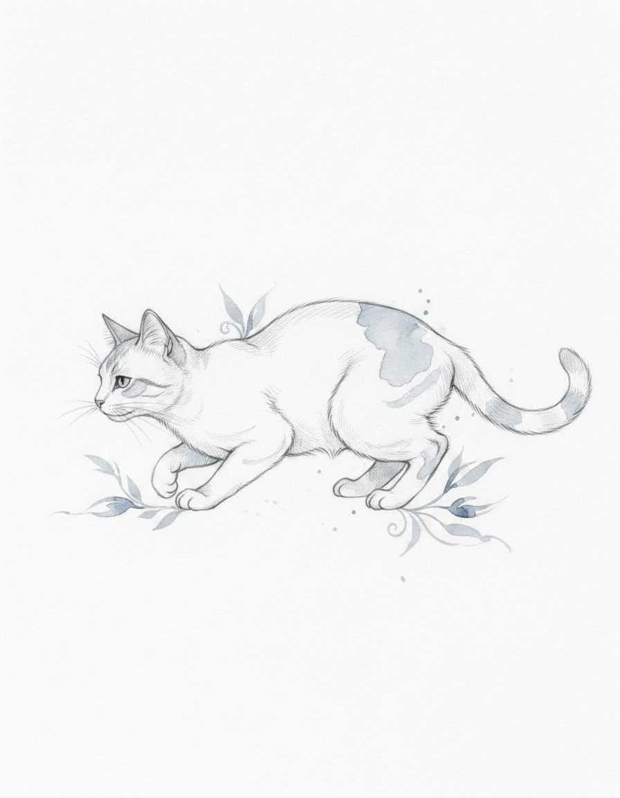 Adult Cat Illustration