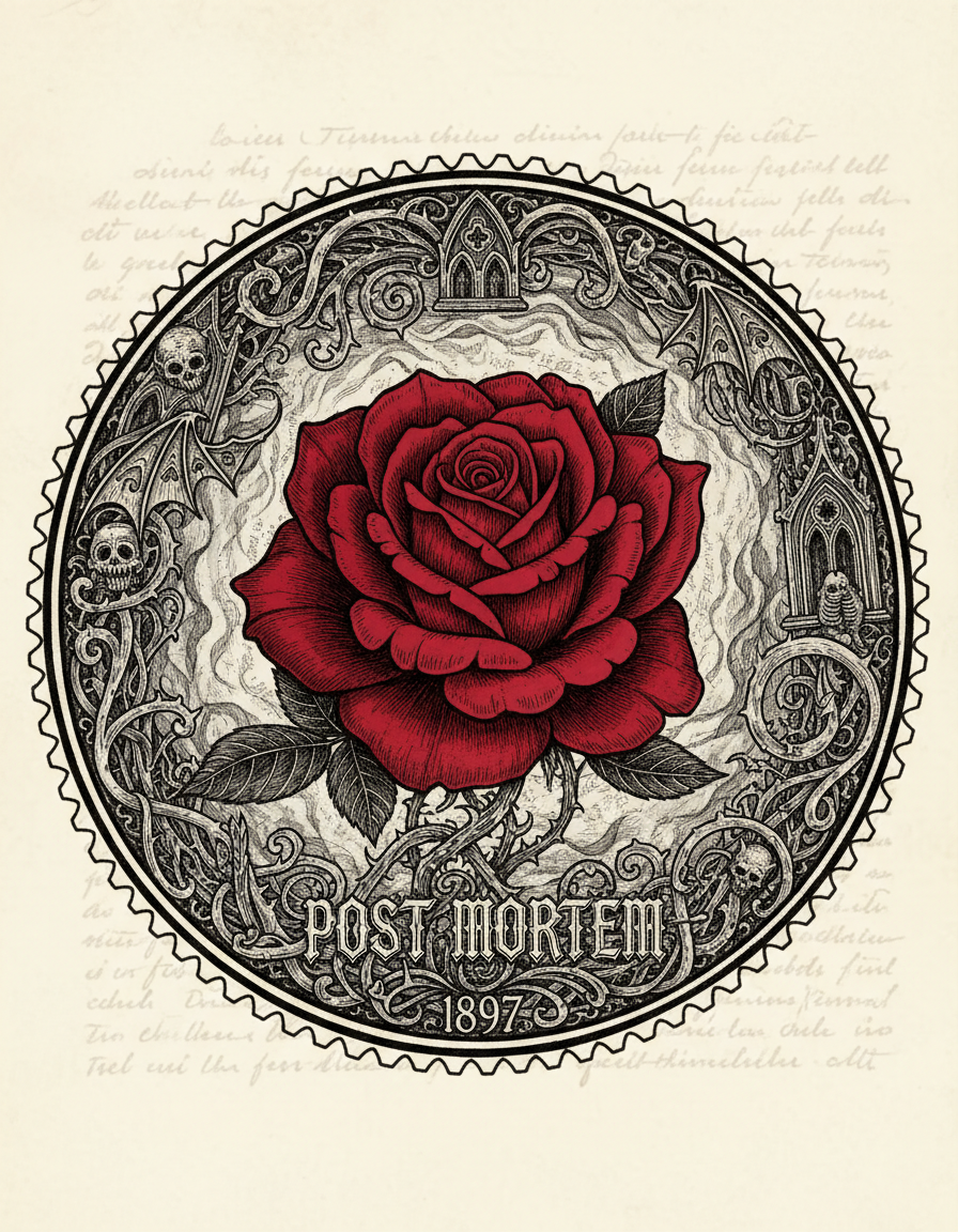Crimson Rose Stamp