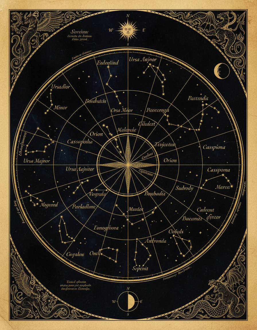 Celestial Chart Stamp