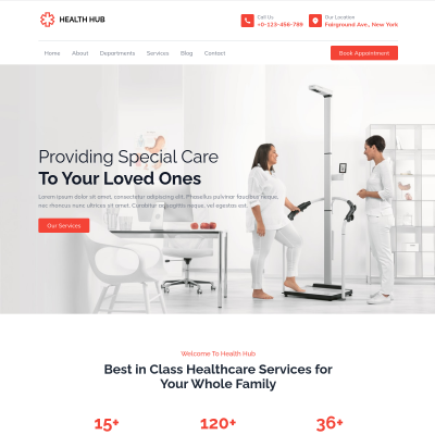 Health Hub - Tailwind CSS