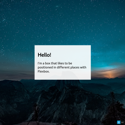 Positioning elements with Flexbox